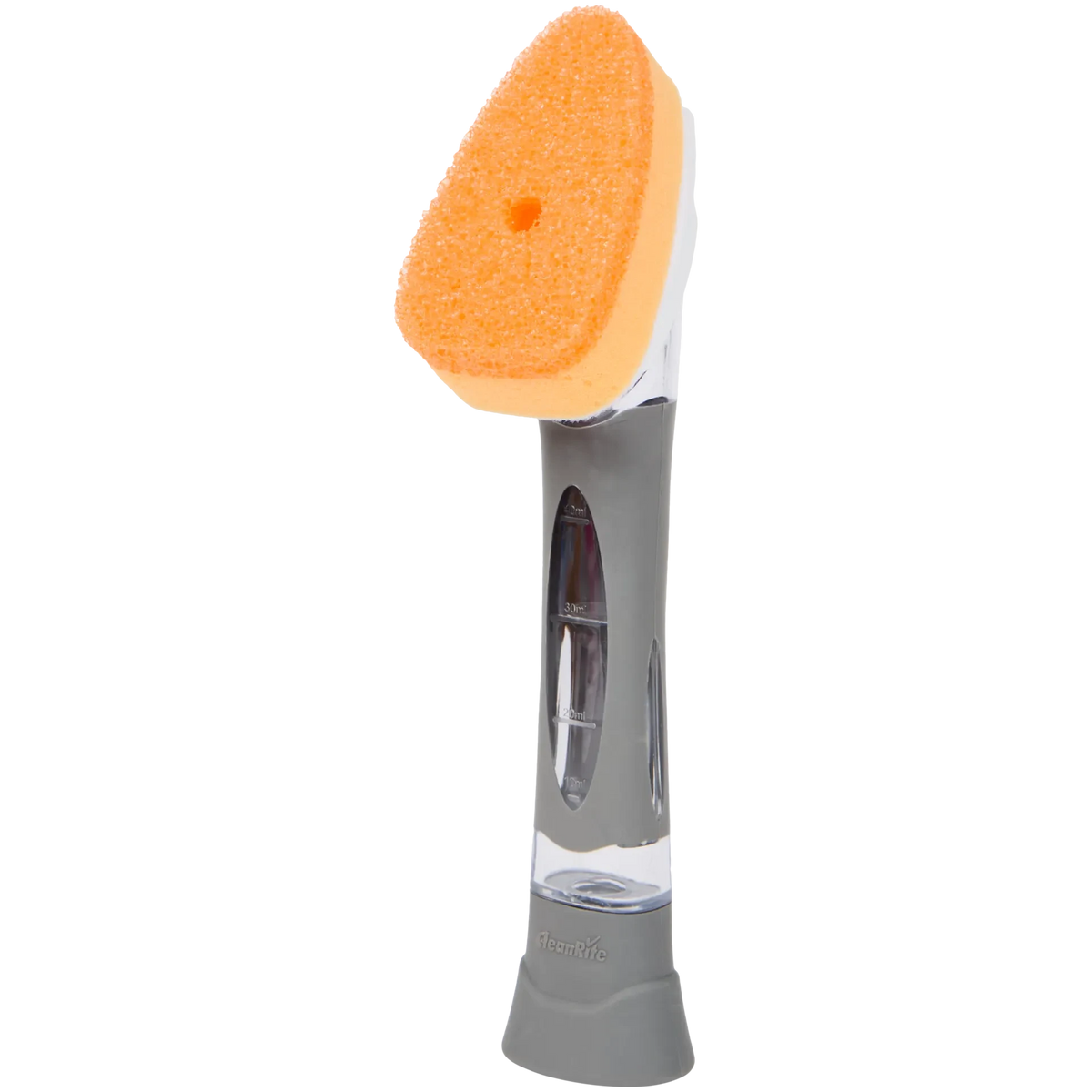 CleanRite Schoonmaakspons met Dispenser – Navulbare Afwasspons met Handvat – Grijs