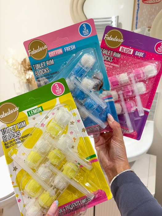 Bloques de inodoro Fabulosa – 3 piezas - Limón - Aroma fresco y protección contra la cal