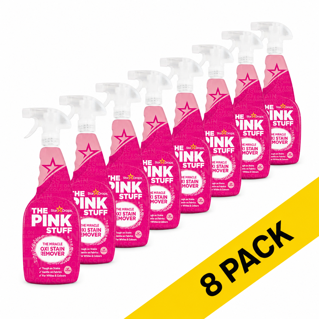 Pink Stuff Oxi traipu noņēmēja izsmidzināšanas pudele 500ml - 8 iepakojums