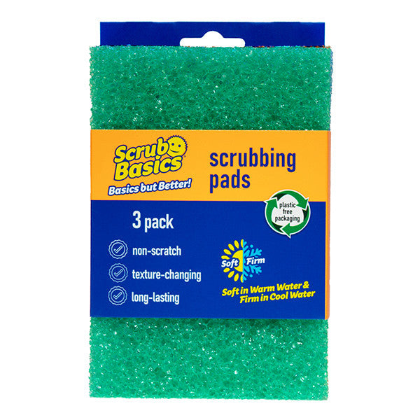 Scrub Daddy Fundamentos de Limpieza Estropajos para Fregar – 3 Unidades – Almohadillas Potentes para Fregar para Cocina y Baño
