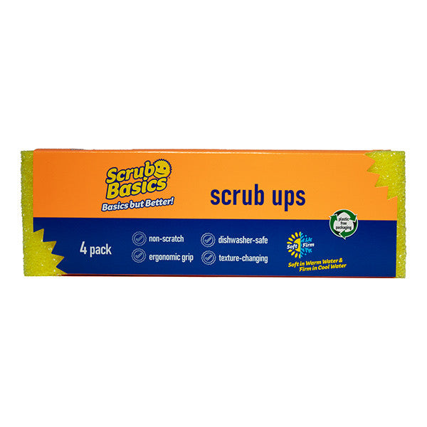 Scrub Daddy Fundamentos de Limpieza Esponjas para Fregar – 4 Piezas – Esponjas de Limpieza de Doble Cara