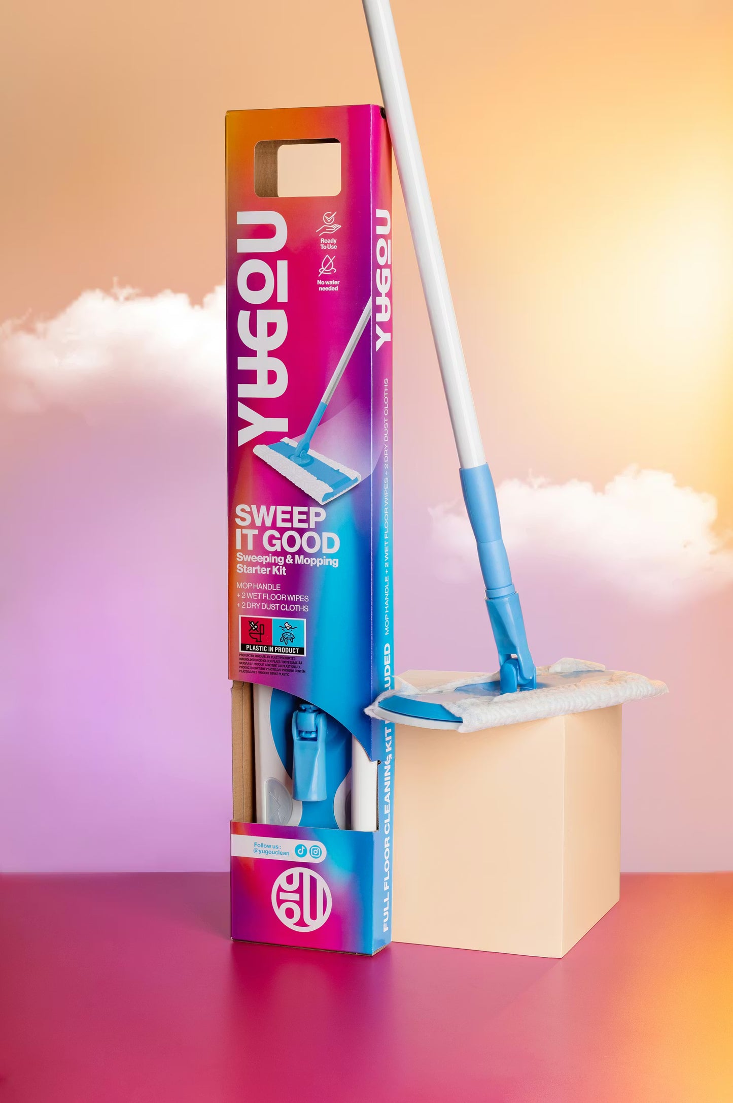 TikTok YUGOU Spazzare e Passare il Mocio SWEEP IT GOOD - Kit Iniziale per Spazzare e Passare il Mocio