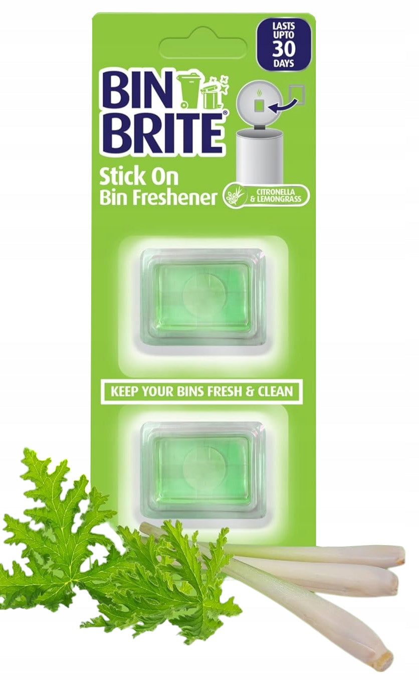 Ambientador para cubo de basura – Citronela y hierba de limón | Adhesivo | Hasta 30 días de frescura