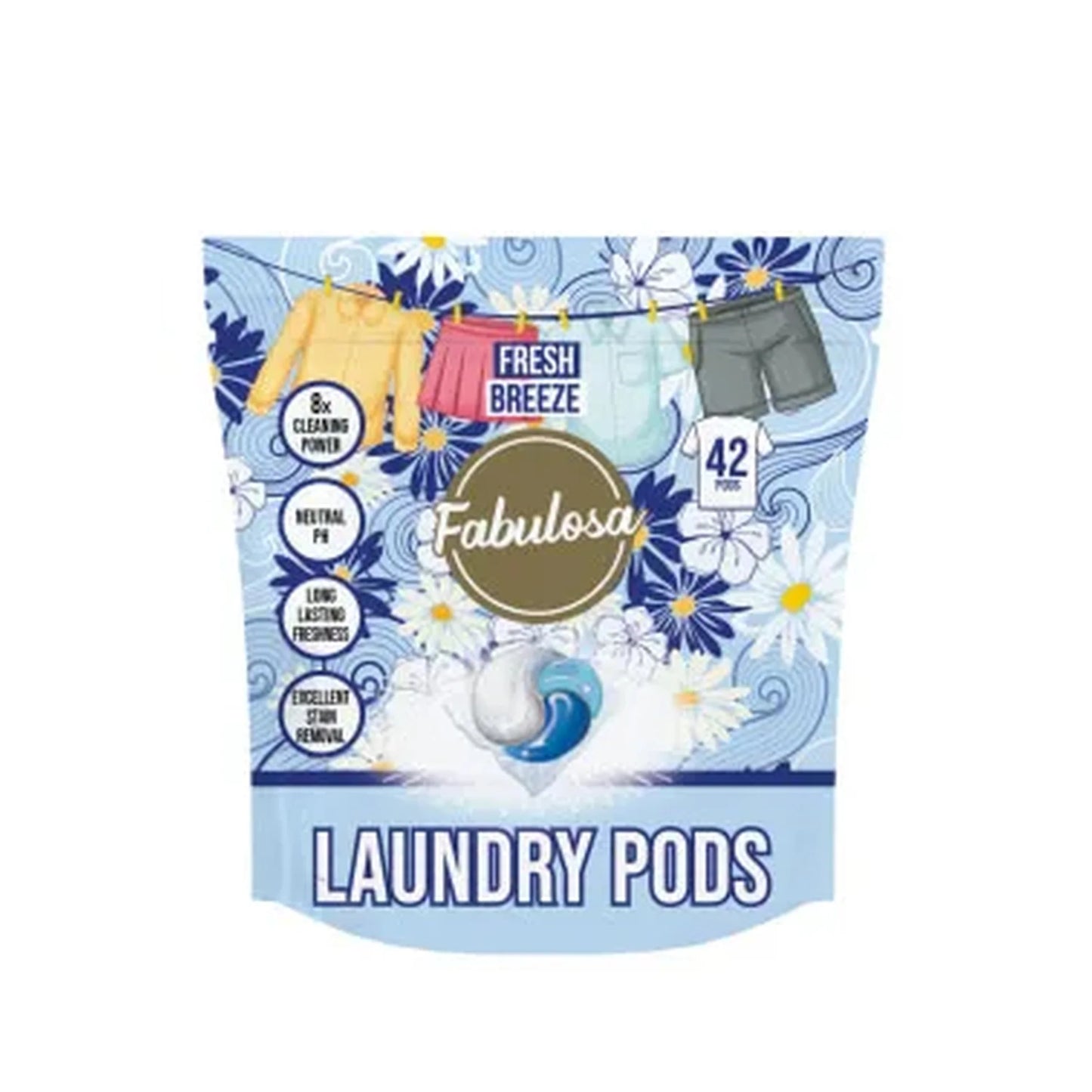 Fabulosa tvättpods Fresh Breeze – 42 stycken