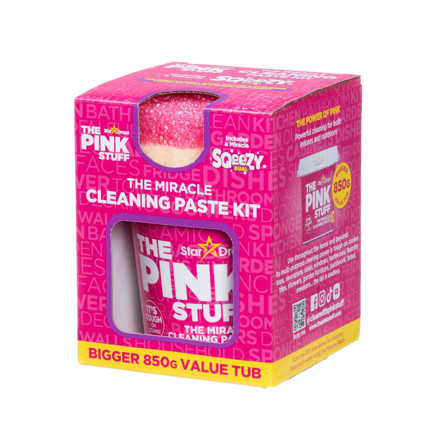 Комплект за почистване The Pink Stuff Miracle - 850g + гъба