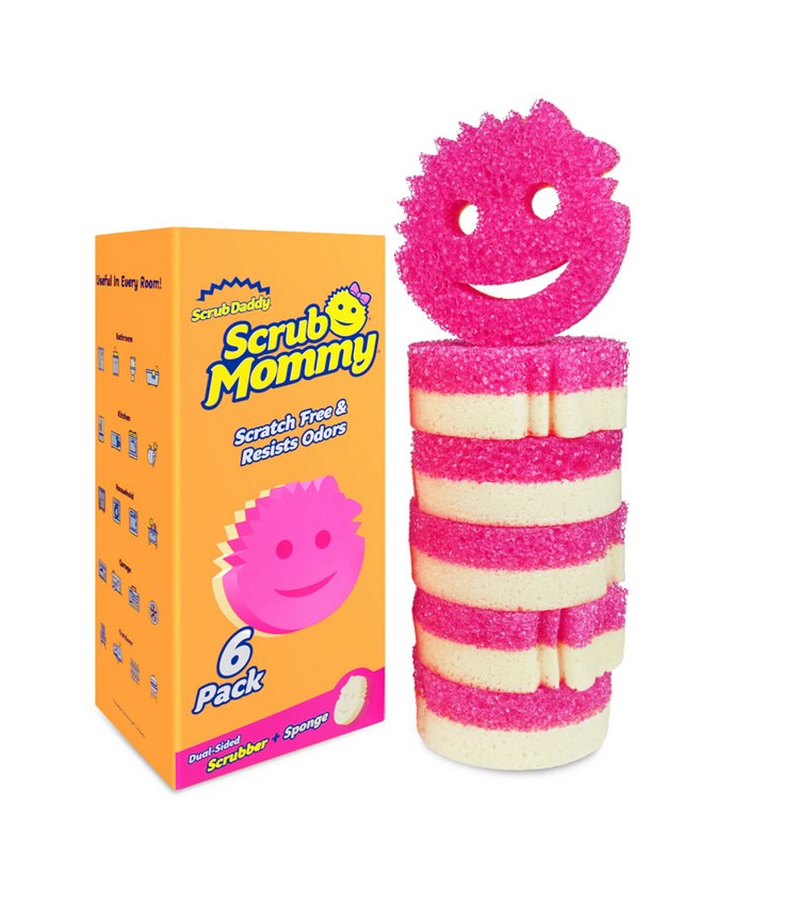 Houbičky Scrub Mommy pink value pack - 6 bal