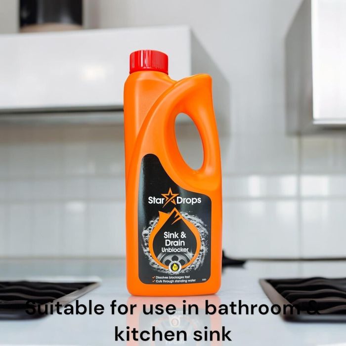 Star Drops Sink & Drain Unblocker 500ml – Powerful Drain Unblocker for Immediate Results