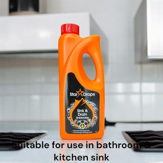 Star Drops Desatascador de Fregadero y Drenaje 500ml – Desatascador Potente para Resultados Inmediatos