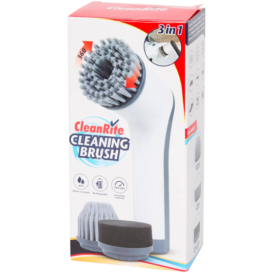 CleanRite Elektrische Schoonmaakborstel 3-in-1 – Oplaadbaar – 300 RPM