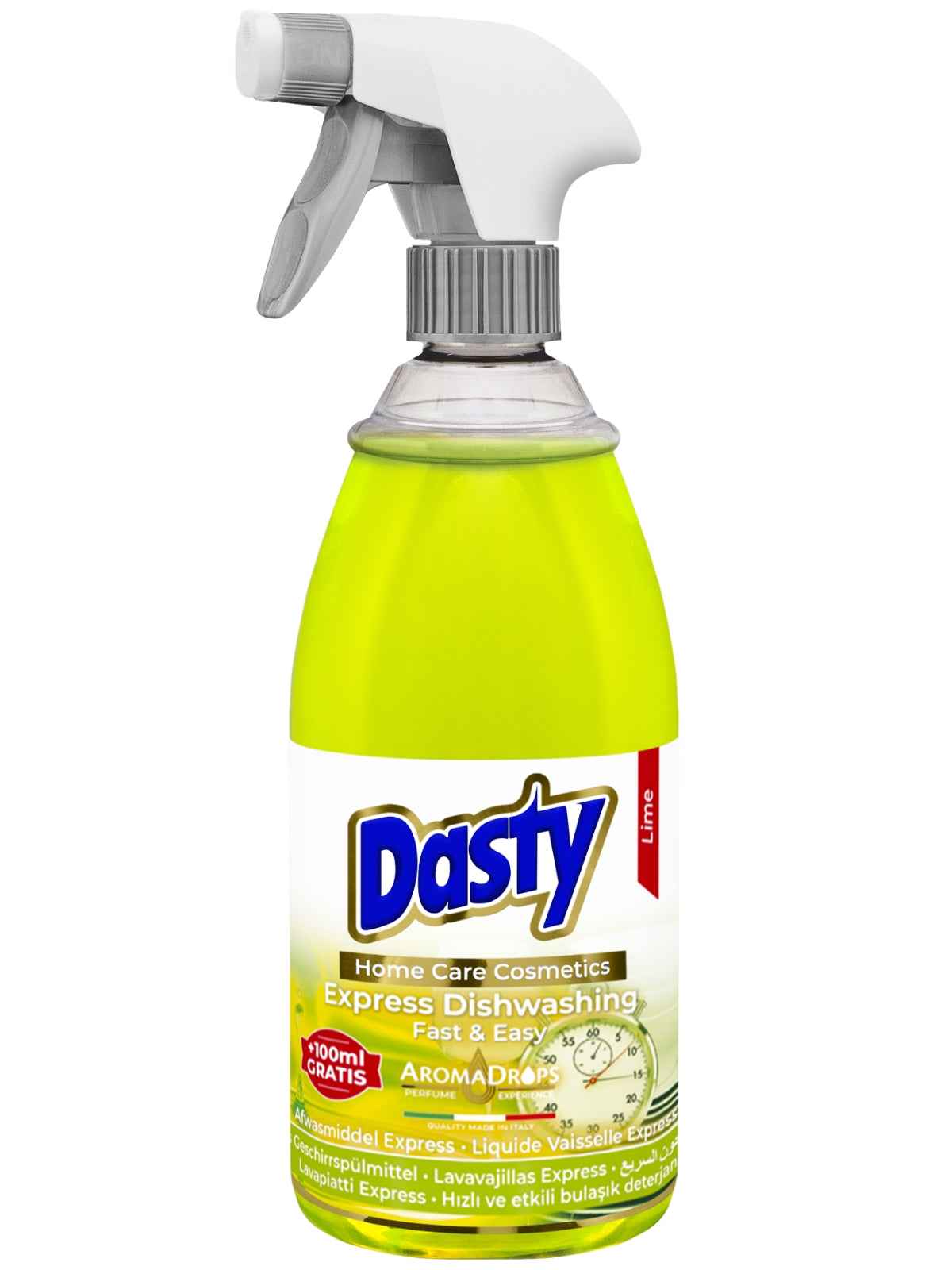 Dasty Express Afwasmiddel Limoen 700 ml – Zelfschuimende Ontvetter voor Handafwas