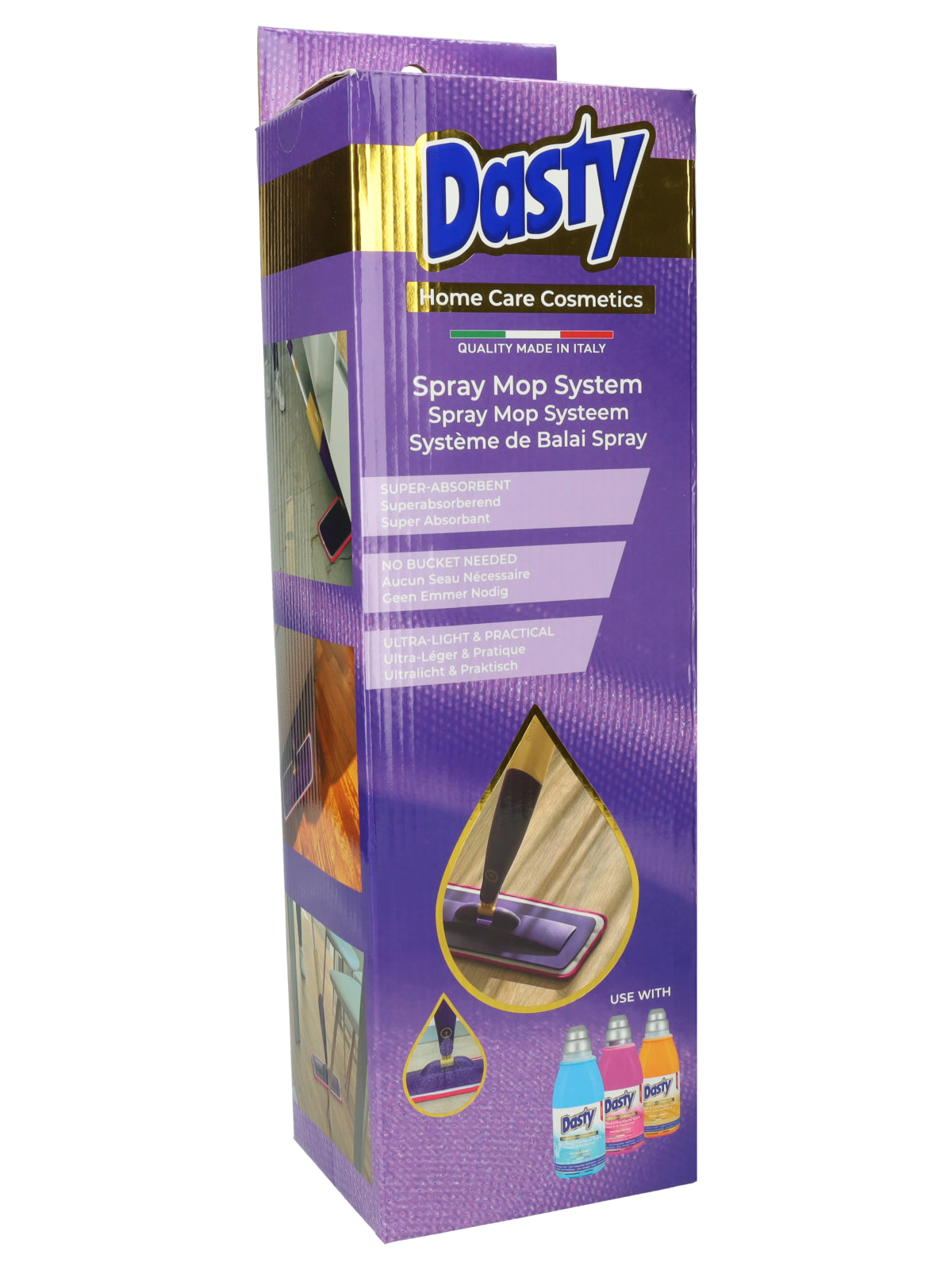 Dasty Spray Mop with Spray System – Floor Mop & Mop without a Bucket – Rotating Mop Head – 42 cm