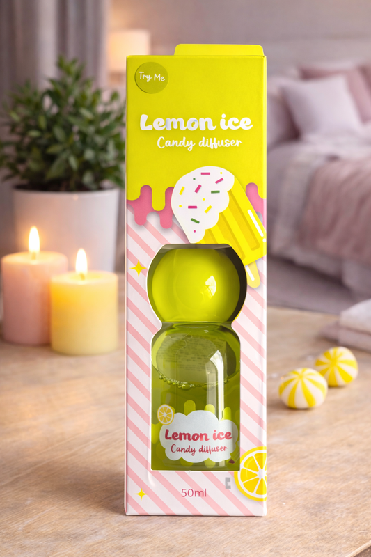 Lemon Ice Candy Doftspridare 50ml – Söt Citron Doftspridare – Hemdoft Doftspridare för Rum, Sovrum och Vardagsrum