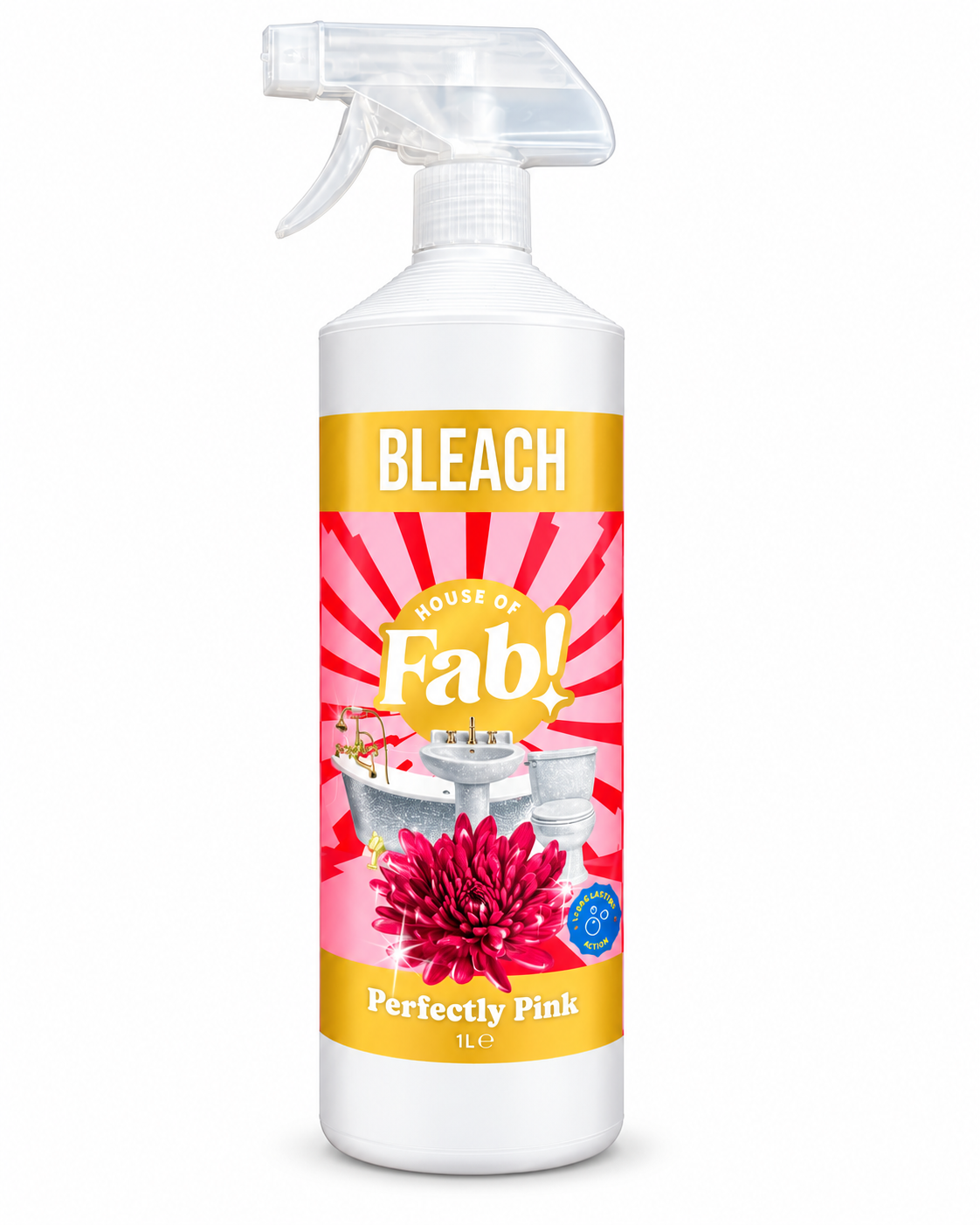 Fabulosa Bleach Perfectly Pink - Spray do czyszczenia z wybielaczem - 1000 ml