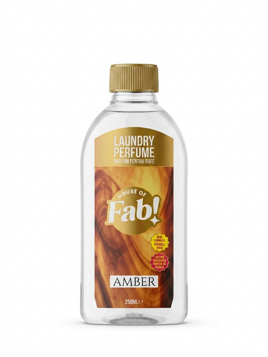 Fabulosa Perfume para Ropa Amber 250ml – Perfume para Ropa con Aroma Delicioso – Potenciador de Aroma para Ropa y Ropa de Cama
