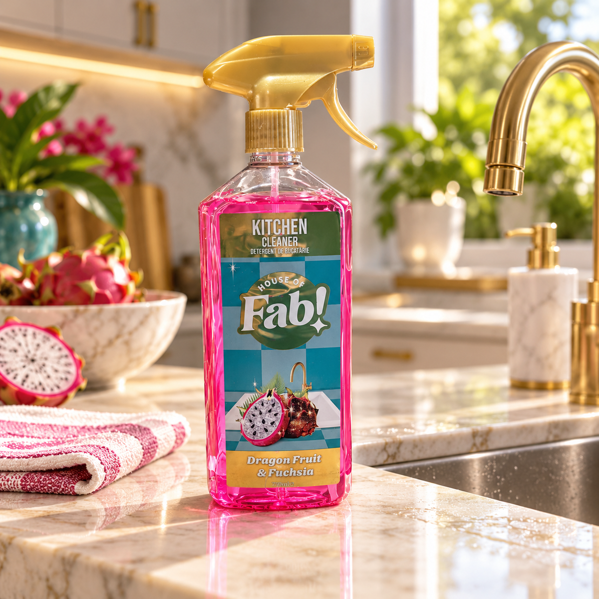 Limpiador de cocina Fabulosa Pitahaya y Fucsia 750 ml – Spray limpiador de cocina