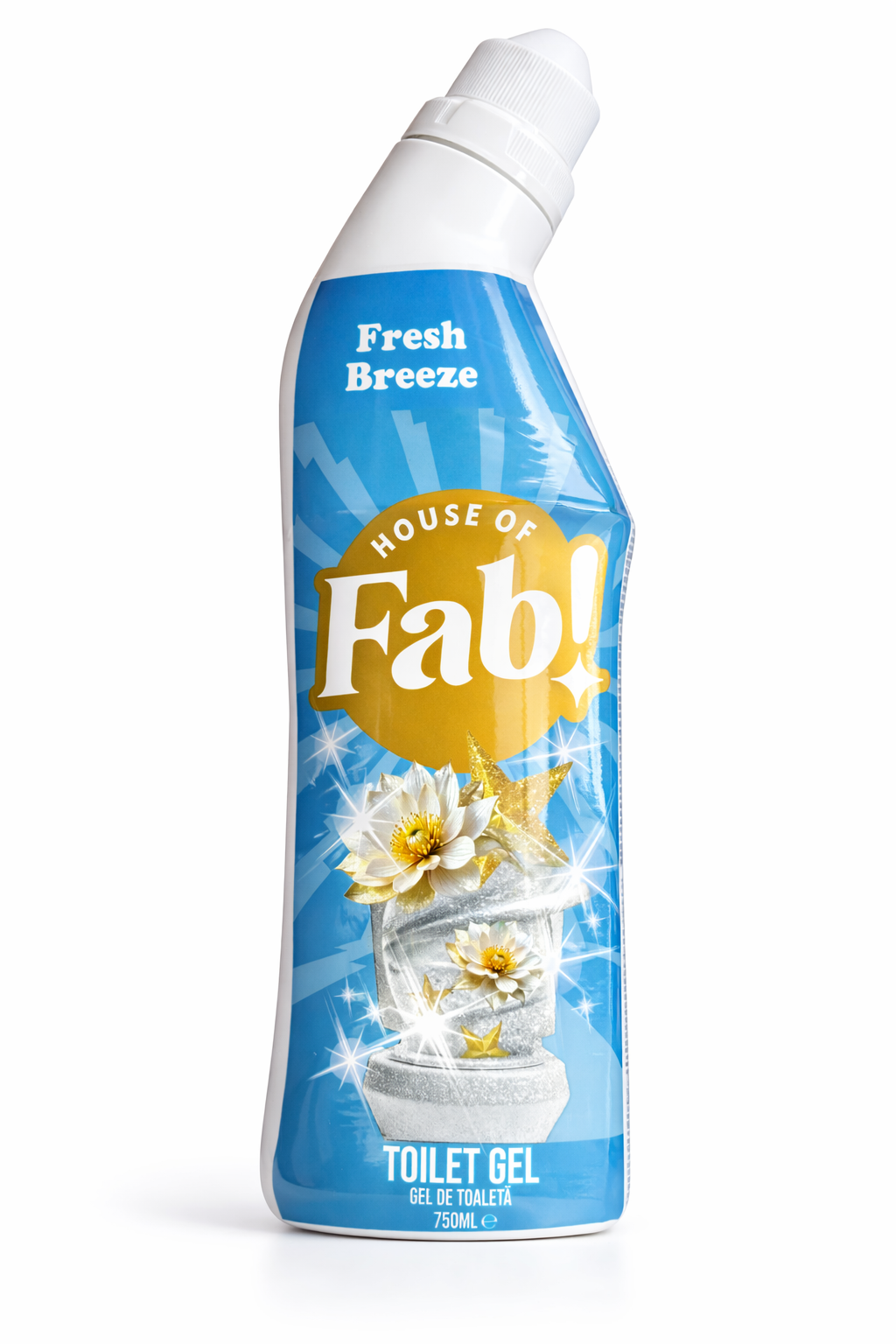 Fabulosa Gel WC Fresh Breeze 750ml – Limpa WC – Poderoso Gel WC contra Calcário, Resíduos e Sujidade – Aroma Fresco