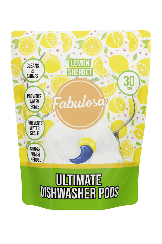 Pastillas para lavavajillas Fabulosa – 30 pastillas, sabor sorbete de limón