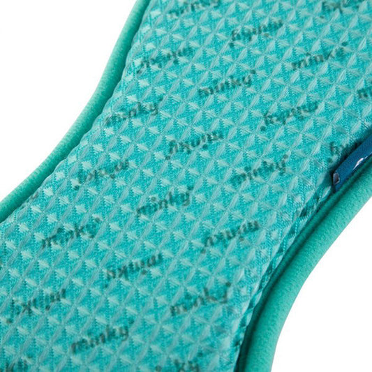 Minky M Paño Almohadilla de Limpieza – Blanco con Borde Turquesa (Poder de Limpieza 3 en 1)