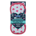 Minky M Cloth Cleaning Pad – Hearts Edition (White/Red • Double-Sided)