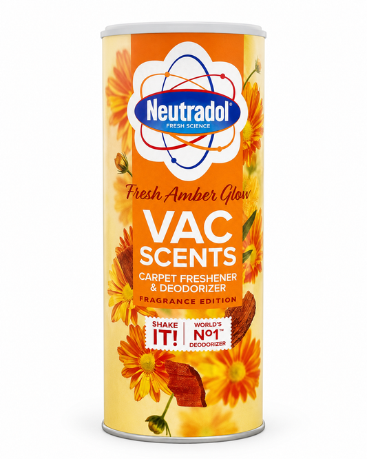 Neutradol Fresh Amber Glow Vac Scents – Refrescador y Desodorizante para Alfombras con Aroma Cálido a Ámbar
