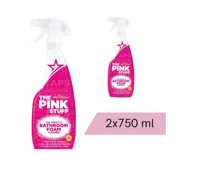 Stardrops Pink Stuff - Пяна за баня - Почистващо средство за баня - 2 опаковки
