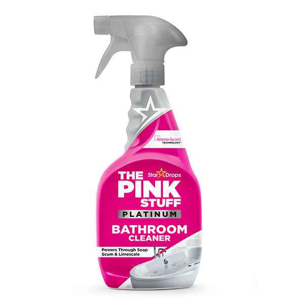 The Pink Stuff Platinum Limpiador de Baño 750 ml – Spray Potente contra Cal y Restos de Jabón