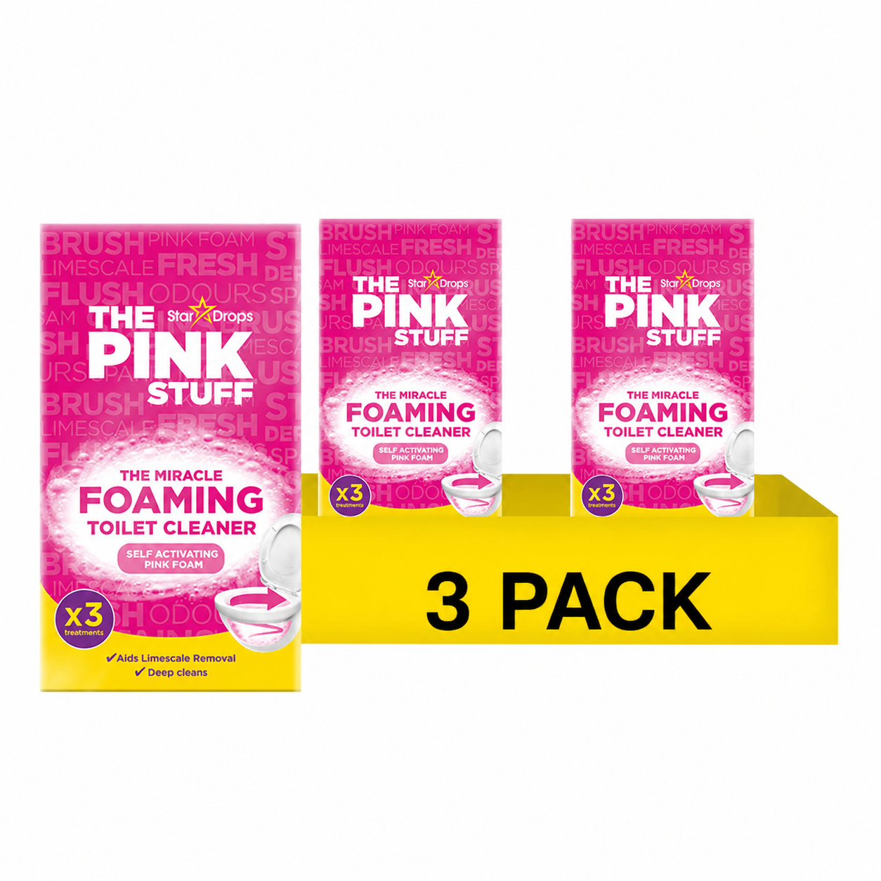 The Pink Stuff | Brīnumainais putojošais tualetes pulveris | Tualetes tīrīšanas pulveris | 9 x 100 gram