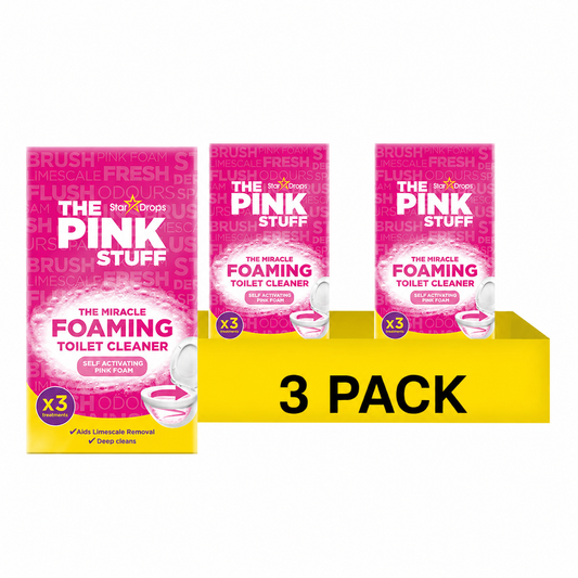 The Pink Stuff | The miracle foaming toilet powder | Toilet cleaner powder | 9 x 100 gram