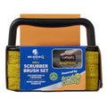 Scrub Daddy MR. BAR-B-Q Conjunto de Escovas de Limpeza para Grelhadores – Escova para Esfregar Barbecue com 2 Almofadas de Limpeza Extra