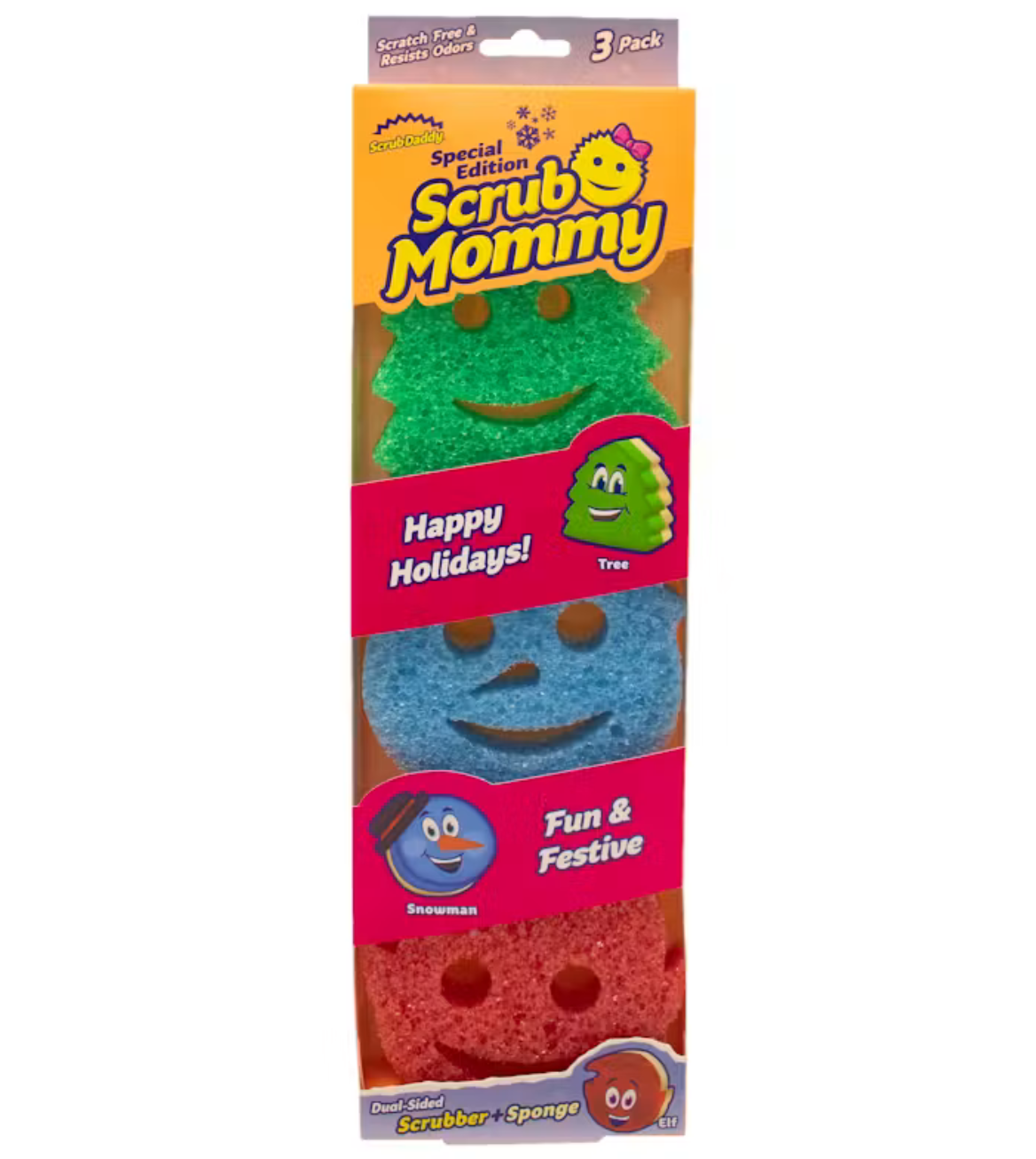 Scrub Daddy Scrub Mommy Christmas 3-Pack - joulusienet