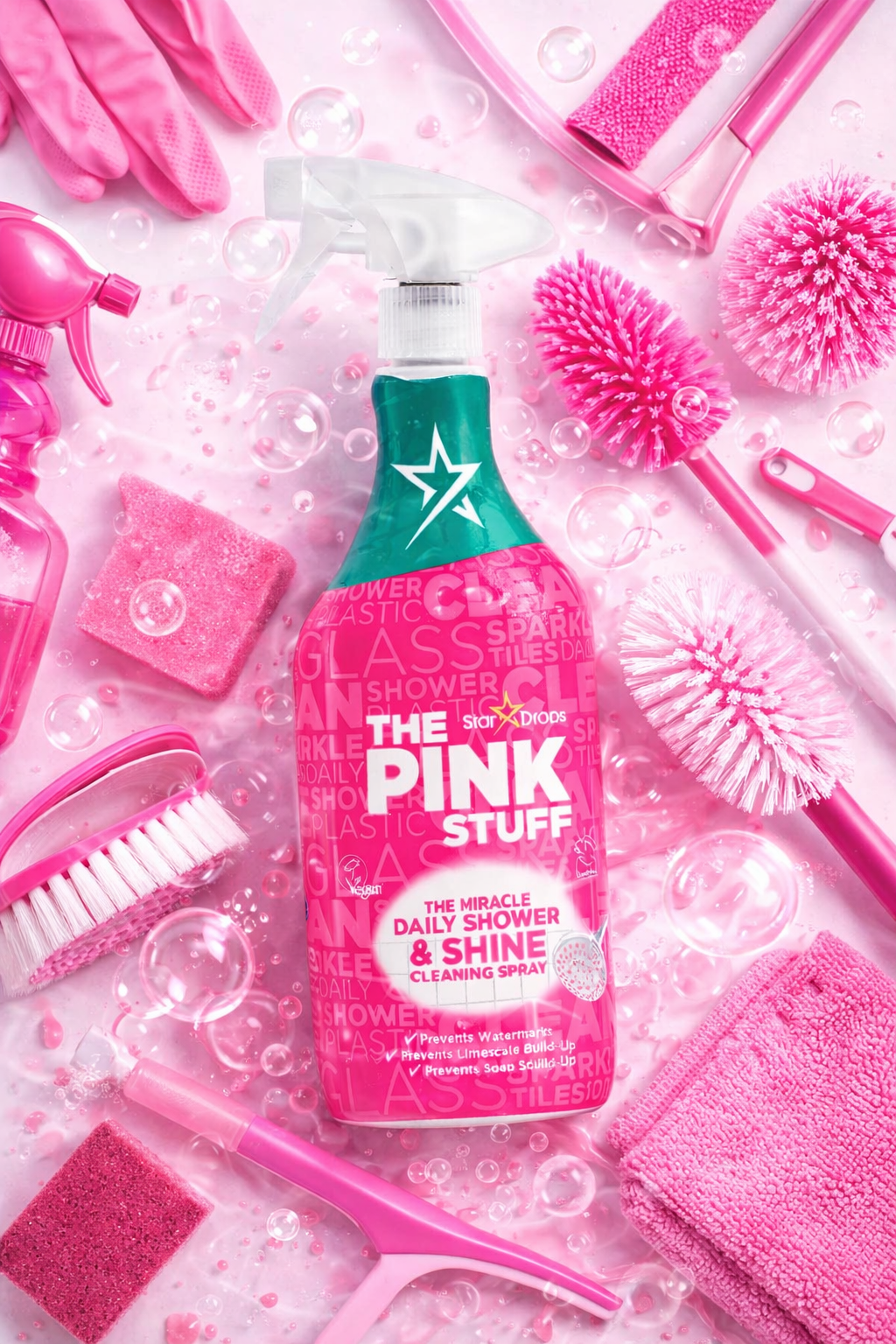 The Pink Stuff Čudežni dnevni čistilni sprej za prho in sijaj 850ml - omejena izdaja