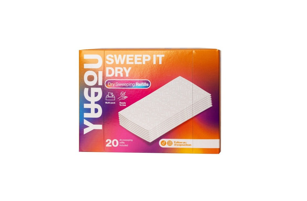 Paños para pisos TikTok YUGOU Sweep It Dry - Paquete de repuesto de 20 piezas