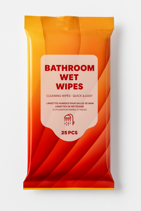 Toallitas húmedas para baño – 25 unidades – Pañuelos limpiadores húmedos para baño – Limpieza rápida e higiénica