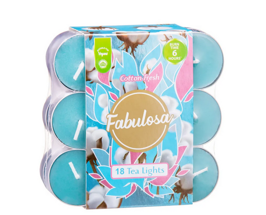 Fabulosa Tealight - Tea Light Cotton Fresh - 18 komada - Limited Edition