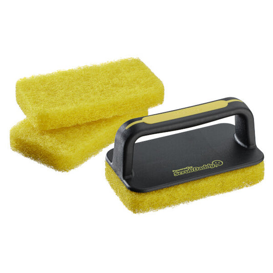 Scrub Daddy MR. BAR-B-Q Set de Cepillos para Parrilla – Cepillo para Parrilla BBQ con 2 Almohadillas Scrubber Extra