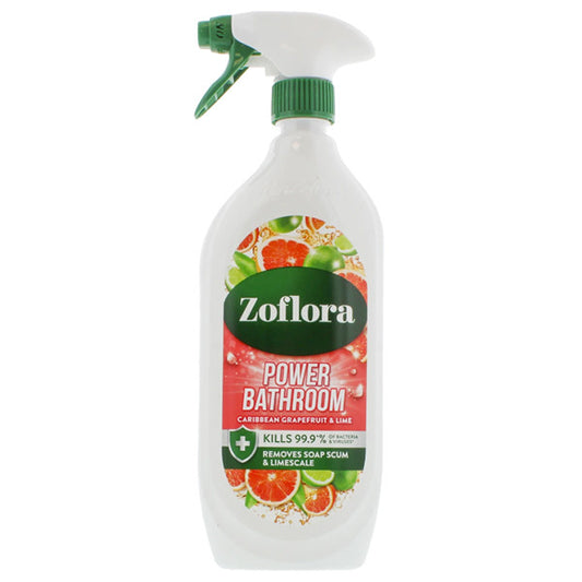 Zoflora Limpiador de Baño Caribbean Grapefruit & Lime 800 ml – Spray Cítrico Fresco para Cal, Residuos de Jabón, Ducha y Azulejos